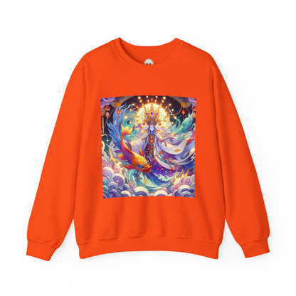 Unisex Heavy Blend™ Crewneck Sweatshirt, Anime Pisces King, Zodiac Design