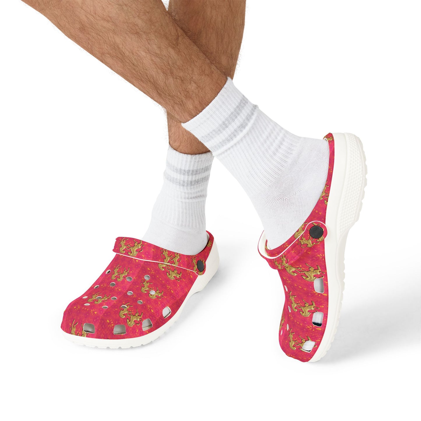 EVA Foam Rubber Shoes, (AOP), Gemini, Zodiac v1, Pattern