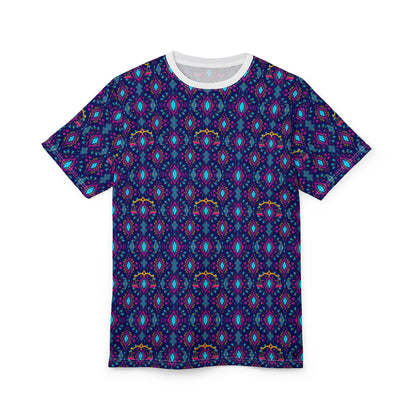 Unisex Cut & Sew T-Shirt, (AOP), Libra, Zodiac v2, Jewels Pattern