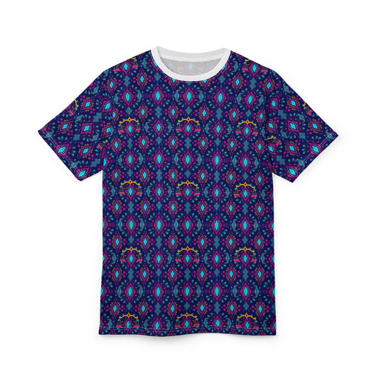 Unisex Cut & Sew T-Shirt, (AOP), Libra, Zodiac v2, Jewels Pattern