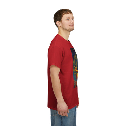 Unisex Heavy Cotton T-Shirt, Meditating Bull, Taurus Zodiac Design