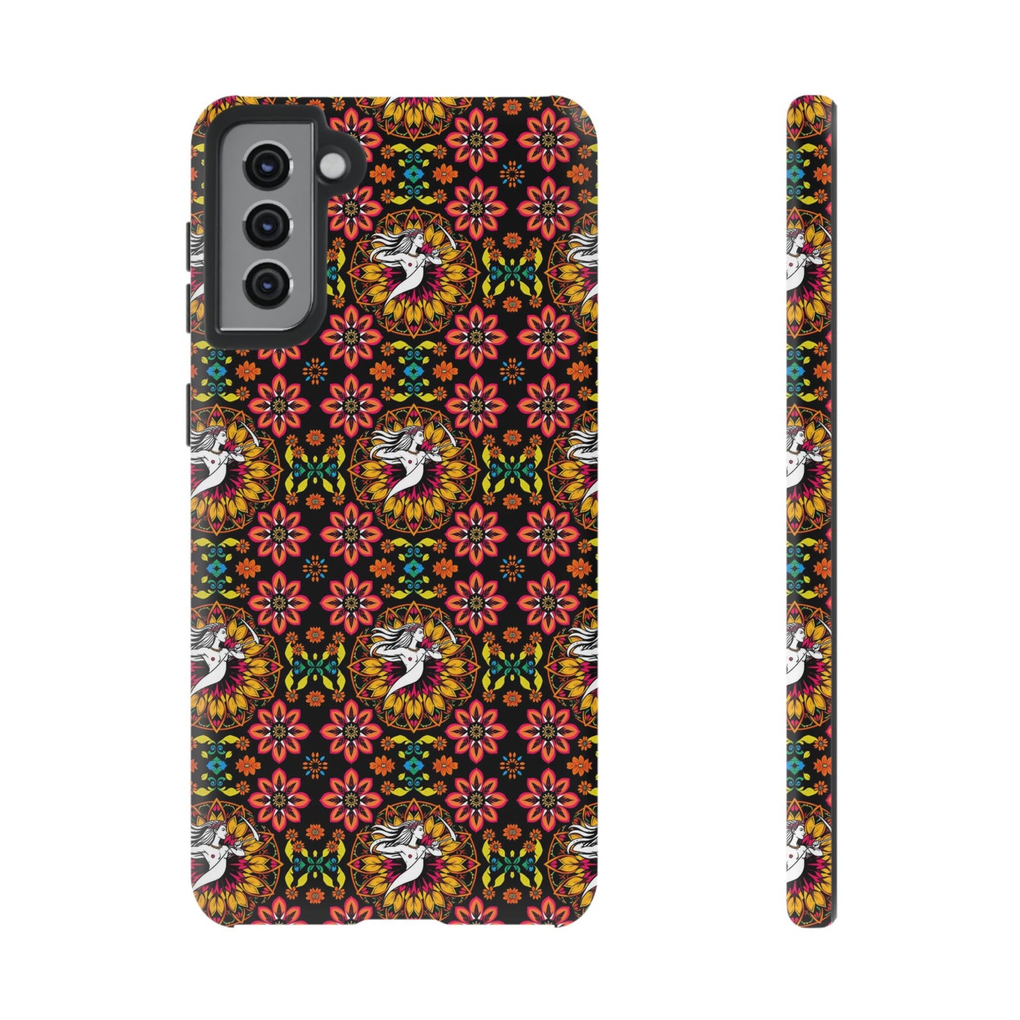 Tough Cases, Sagittarius, Zodiac v2, Flower Pattern