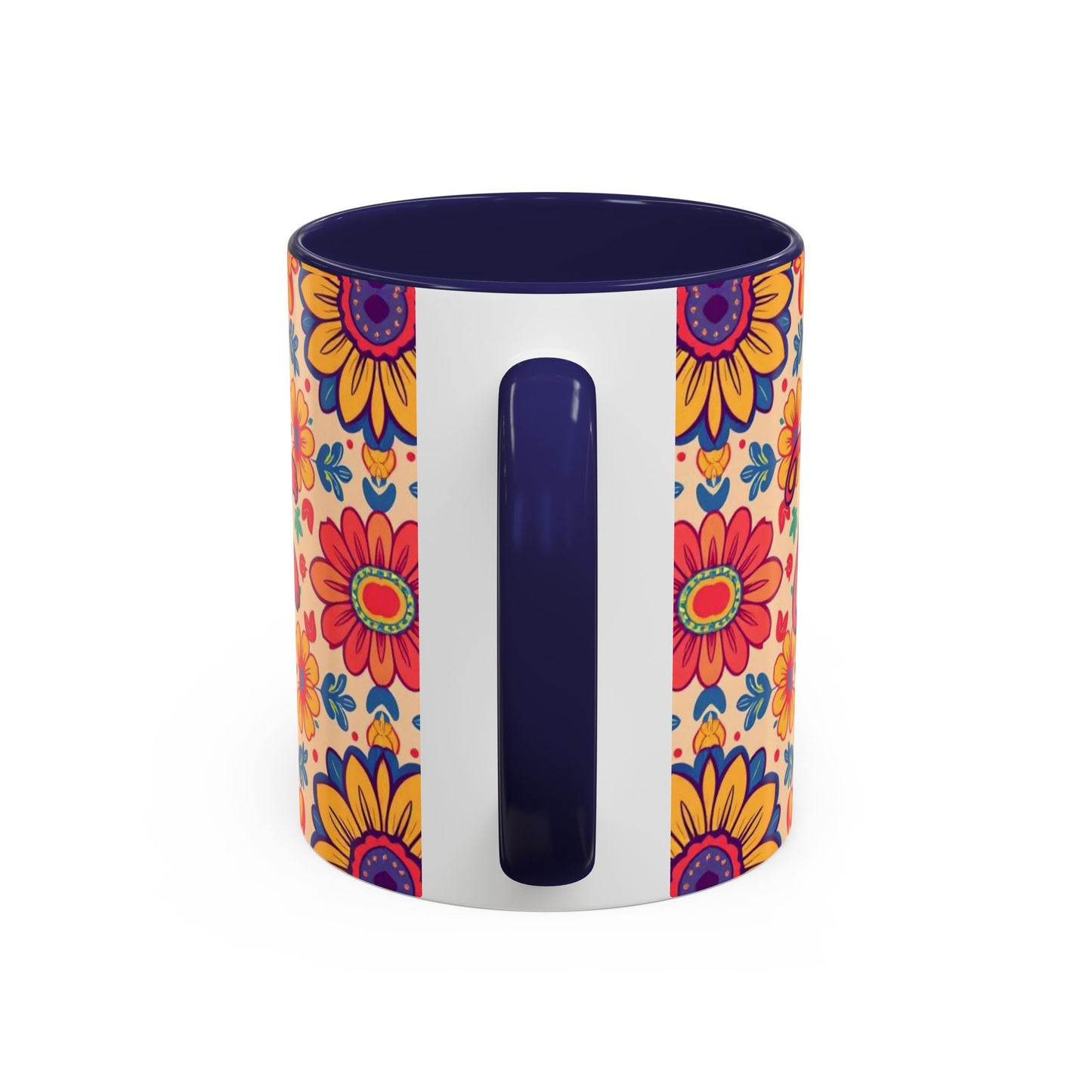 Accent Coffee Mug, Leo, Zodiac, Flower Pattern, (11, 15oz)