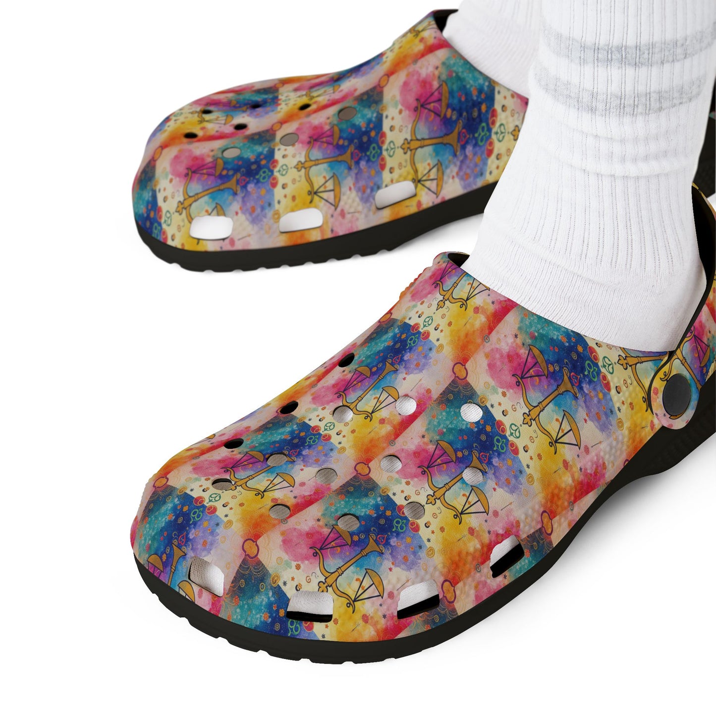 EVA Foam Rubber Shoes, (AOP), Libra, Zodiac v3, Pattern