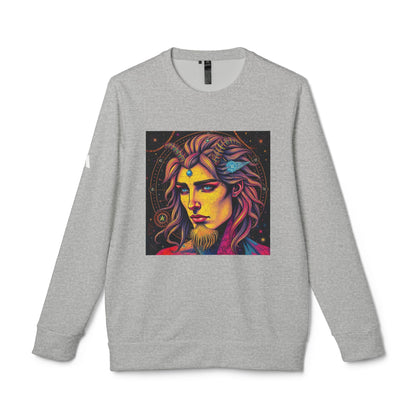 Adidas, Unisex Fleece Crewneck Sweatshirt, Aquarius, Pop Art v1, Zodiac