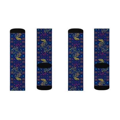 Sublimation Socks, Aquarius, Zodiac v2, Pattern