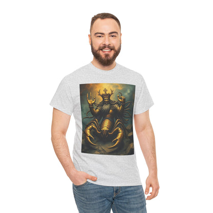 Unisex Heavy Cotton T-Shirt, Desert Scorpio King v1, Zodiac Design