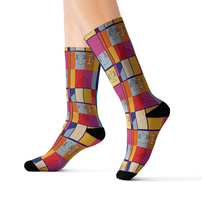Sublimation Socks, Libra, Zodiac, Shapes Pattern