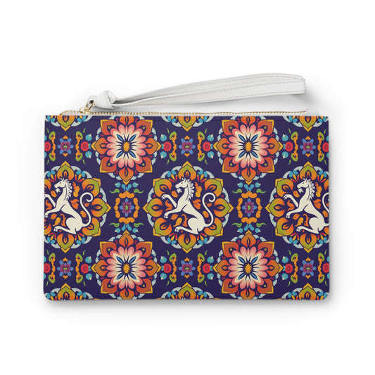 Clutch Bag, Virgo, Zodiac v2, Flower Pattern