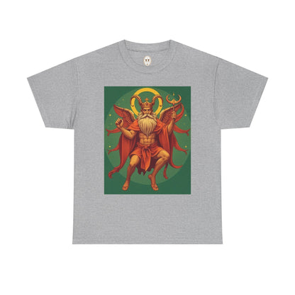 Unisex Heavy Cotton T-Shirt, Aries God 1v, Zodiac Design