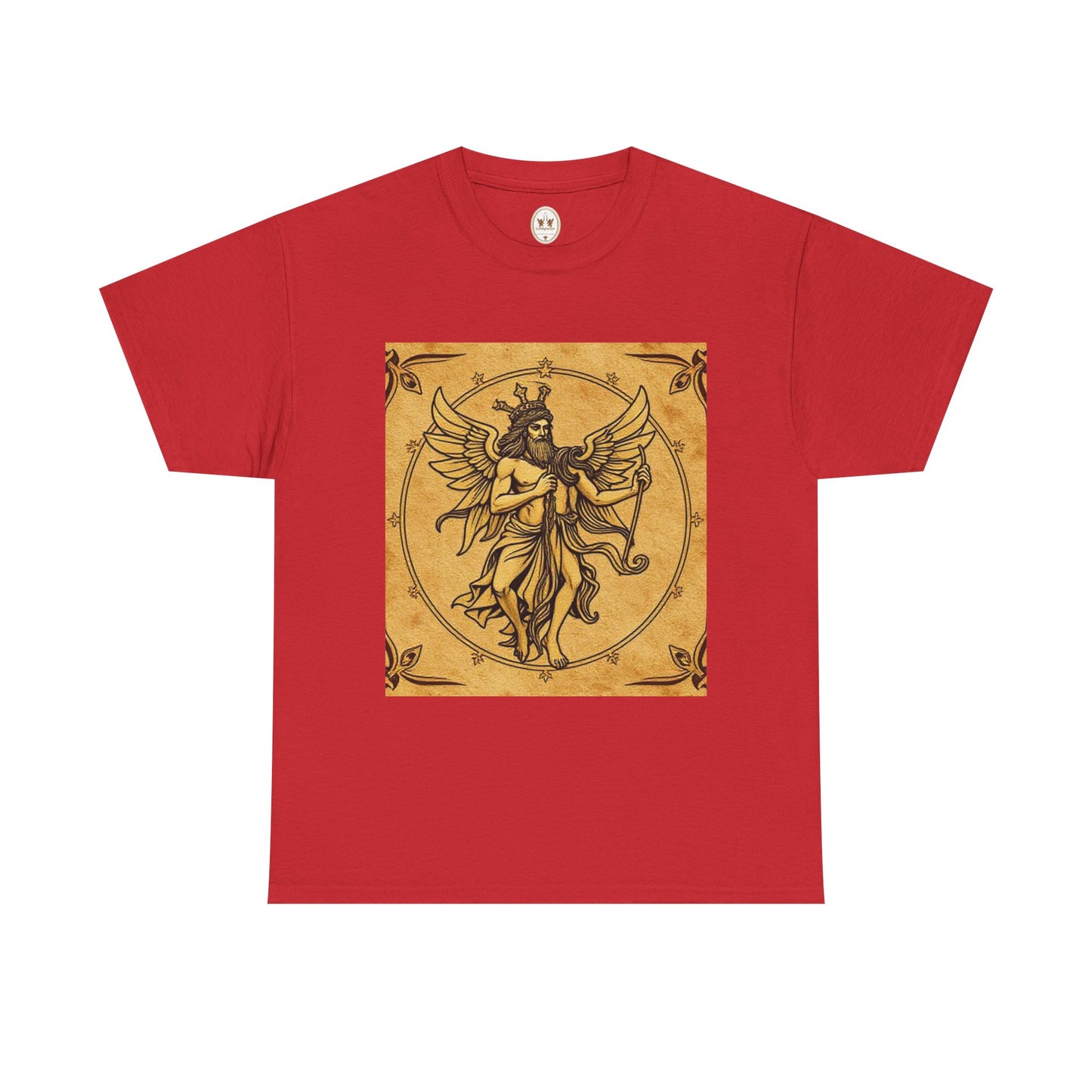 Unisex Heavy Cotton T-Shirt, Pencil Art v1, Gemini Zodiac Design