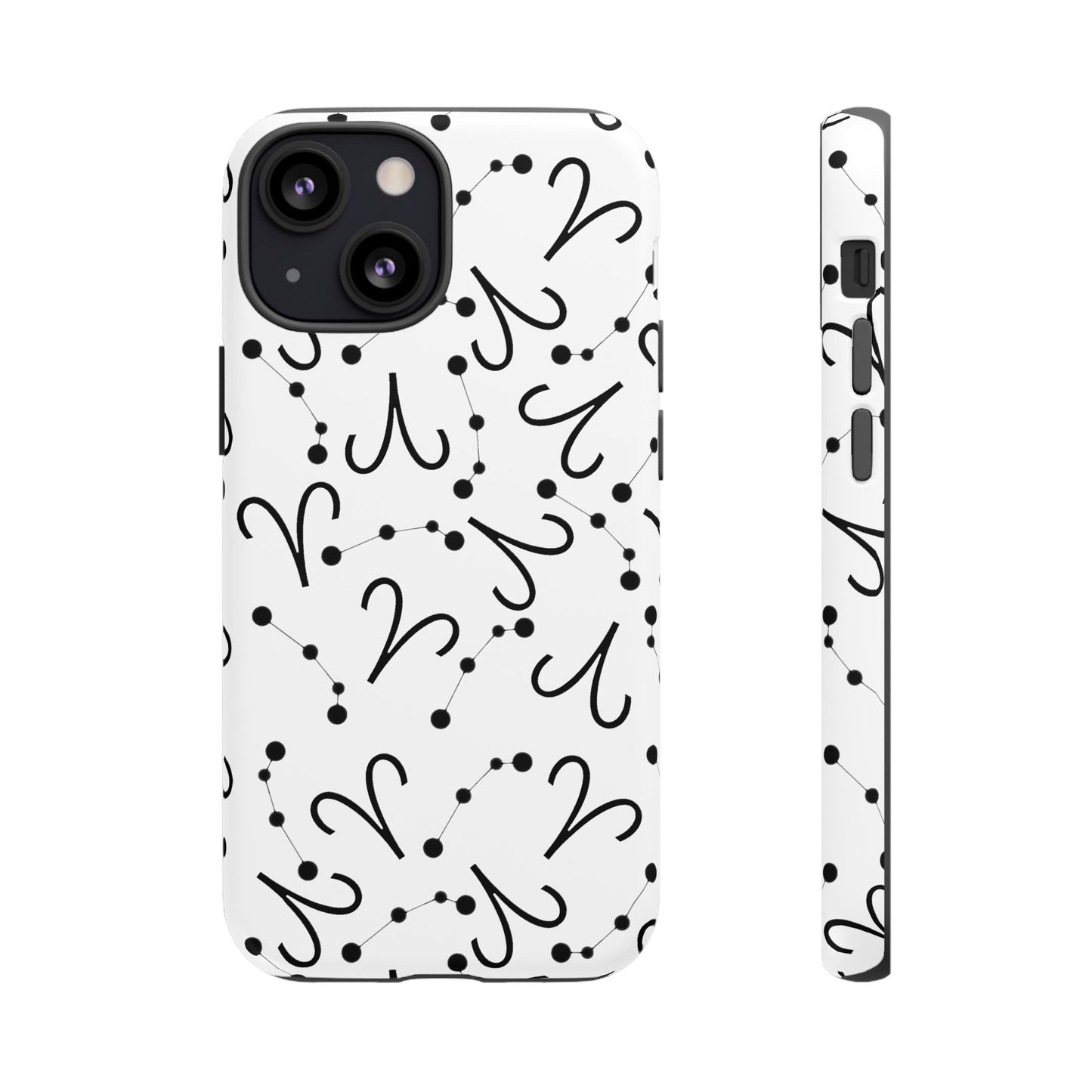 Tough Cases with the Aries Zodiac sign for iPhone, Samsung Galaxy, and Google Pixel devices