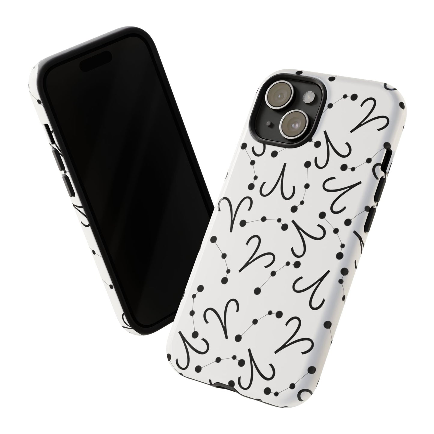 Tough Cases with the Aries Zodiac sign for iPhone, Samsung Galaxy, and Google Pixel devices