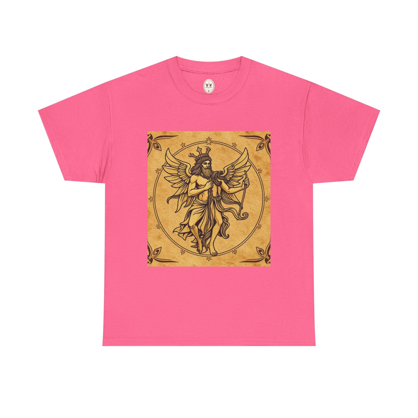 Unisex Heavy Cotton T-Shirt, Pencil Art v1, Gemini Zodiac Design