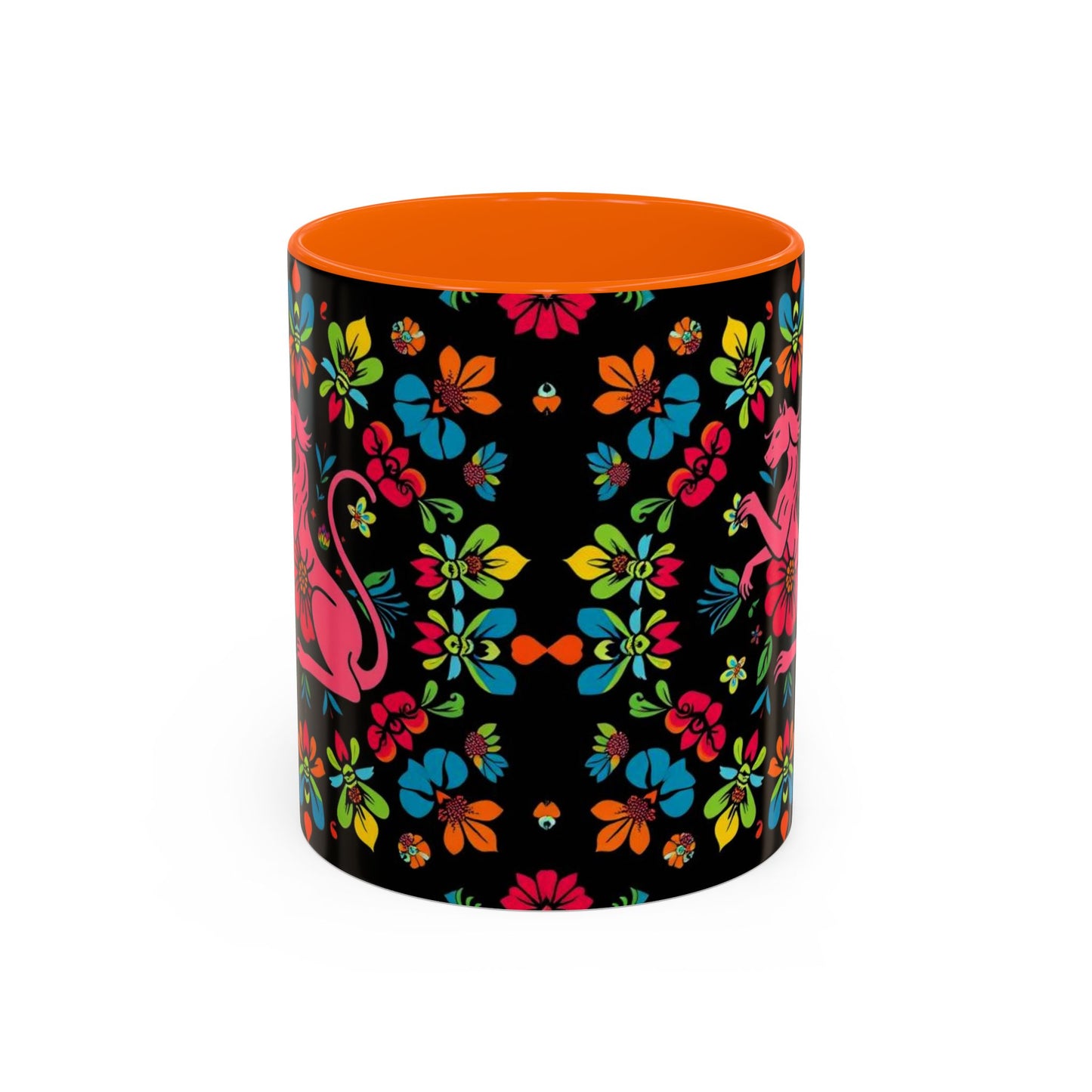 Accent Coffee Mug, Zodiac. Virgo, Flower Pattern, (11, 15oz)