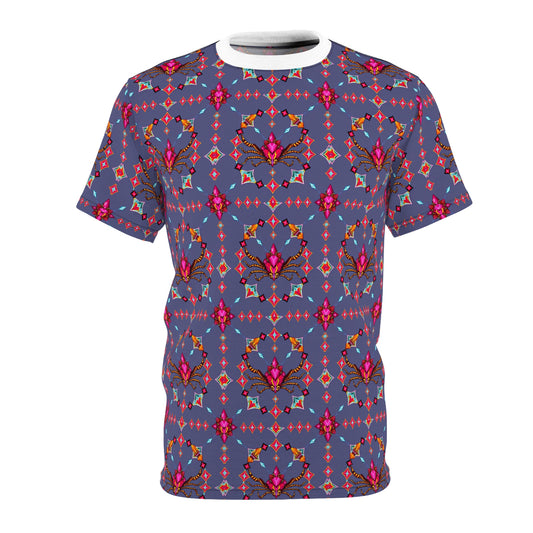 Unisex Cut & Sew T-Shirt, (AOP), Scorpio, Zodiac v2, Jewels Pattern