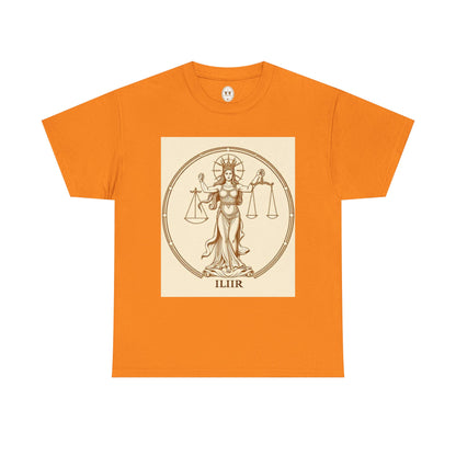 Unisex Heavy Cotton T-Shirt, Libra Goddess, Zodiac Design