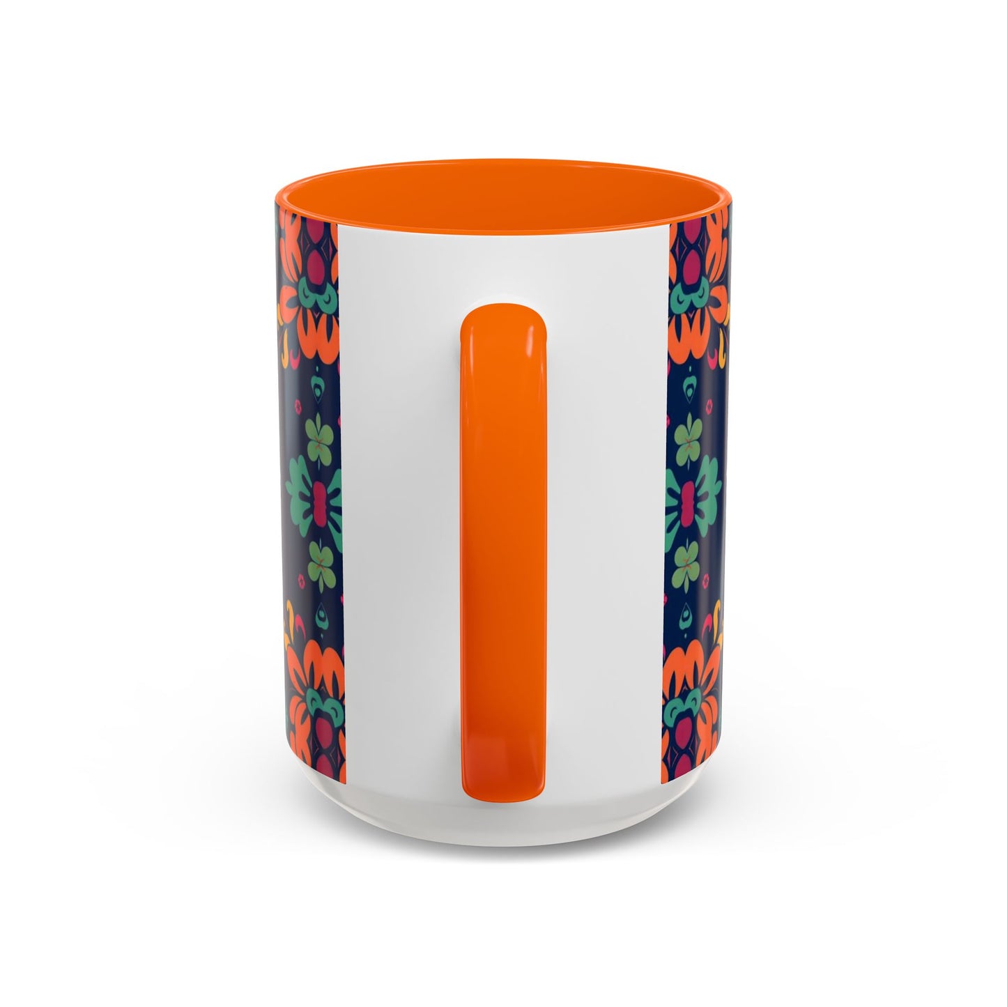 Accent Coffee Mug, Pisces, Zodiac. Flower Pattern, (11, 15oz)