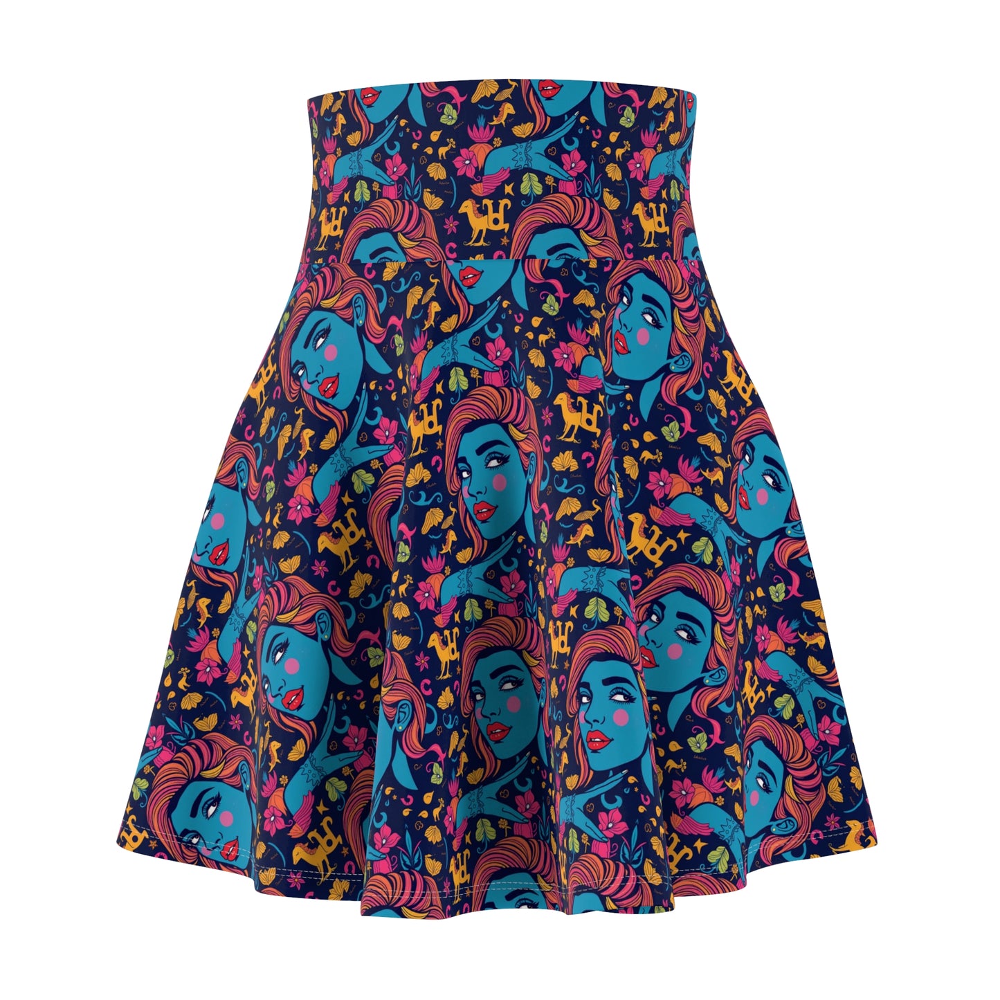 Women's Skater Skirt, (AOP), Aquarius, Zodiac, Sexy Pattern