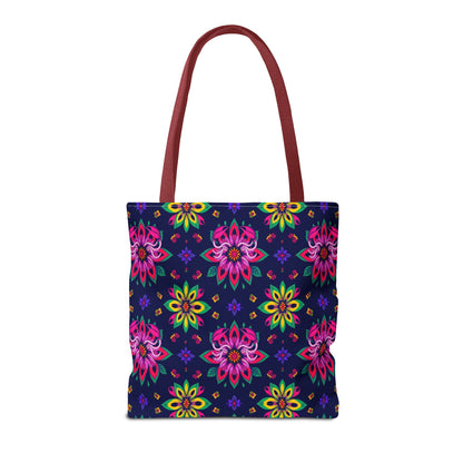 Tote Bag (AOP), Scorpio, Zodiac v2, Flower Pattern