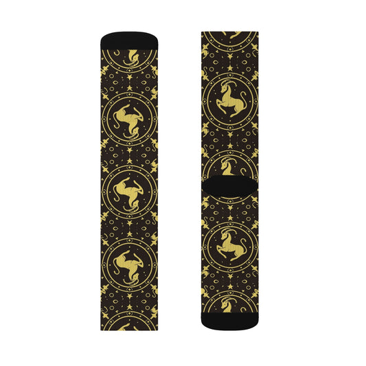 Sublimation Socks, Capricorn, Zodiac v1, Pattern