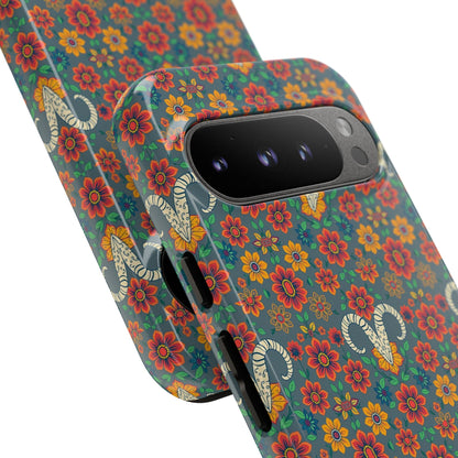 Tough Cases, Aries, Zodiac v3, Flower Pattern