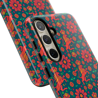 Tough Cases, Leo, Zodiac v2, Flower Pattern