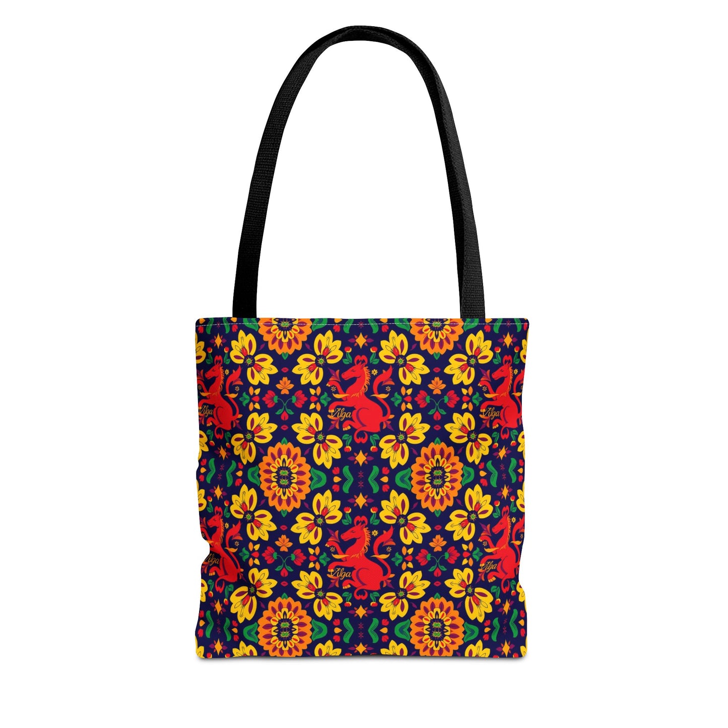 Tote Bag, (AOP), Virgo, Zodiac v4, Flower Pattern