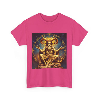 Unisex Heavy Cotton T-Shirt, On The Throne, Taurus Zodiac Design