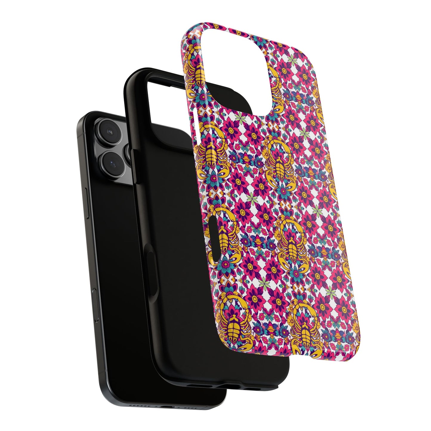 Tough Cases, Scorpio, Zodiac v2, Flower Pattern