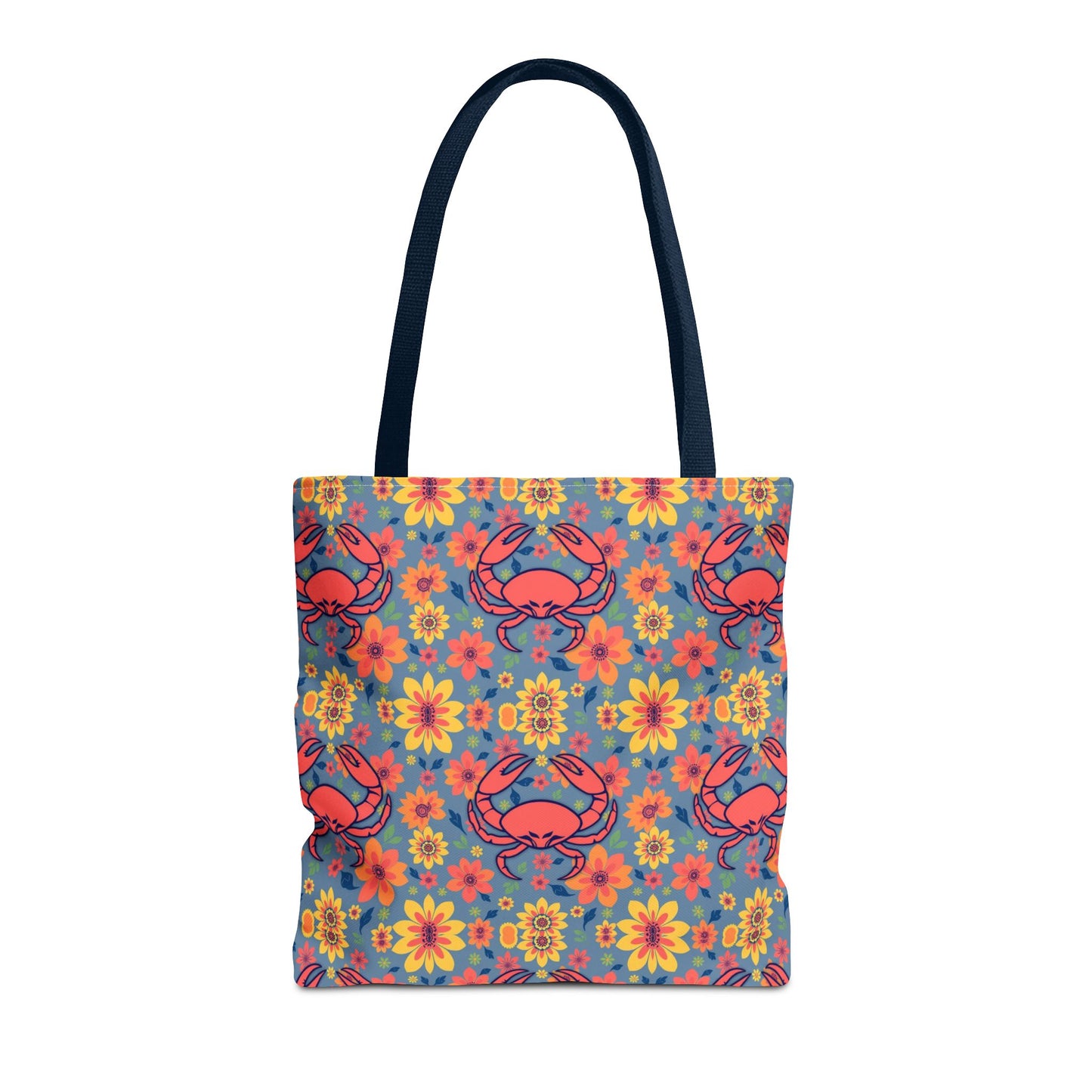 Tote Bag, (AOP), Cancer, Zodiac v3, Flower Pattern
