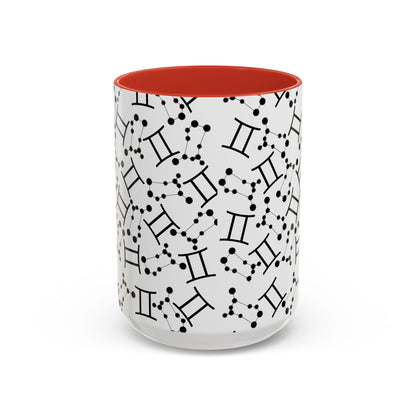 Accent Coffee Mug with the Gemini sign (11, 15oz)