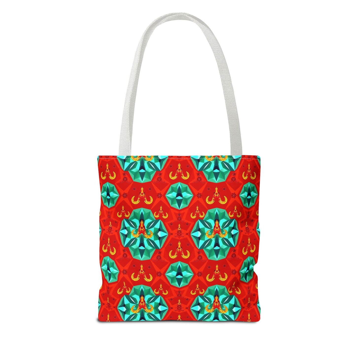 Tote Bag (AOP), Aries, Zodiac v1, Jewel Pattern