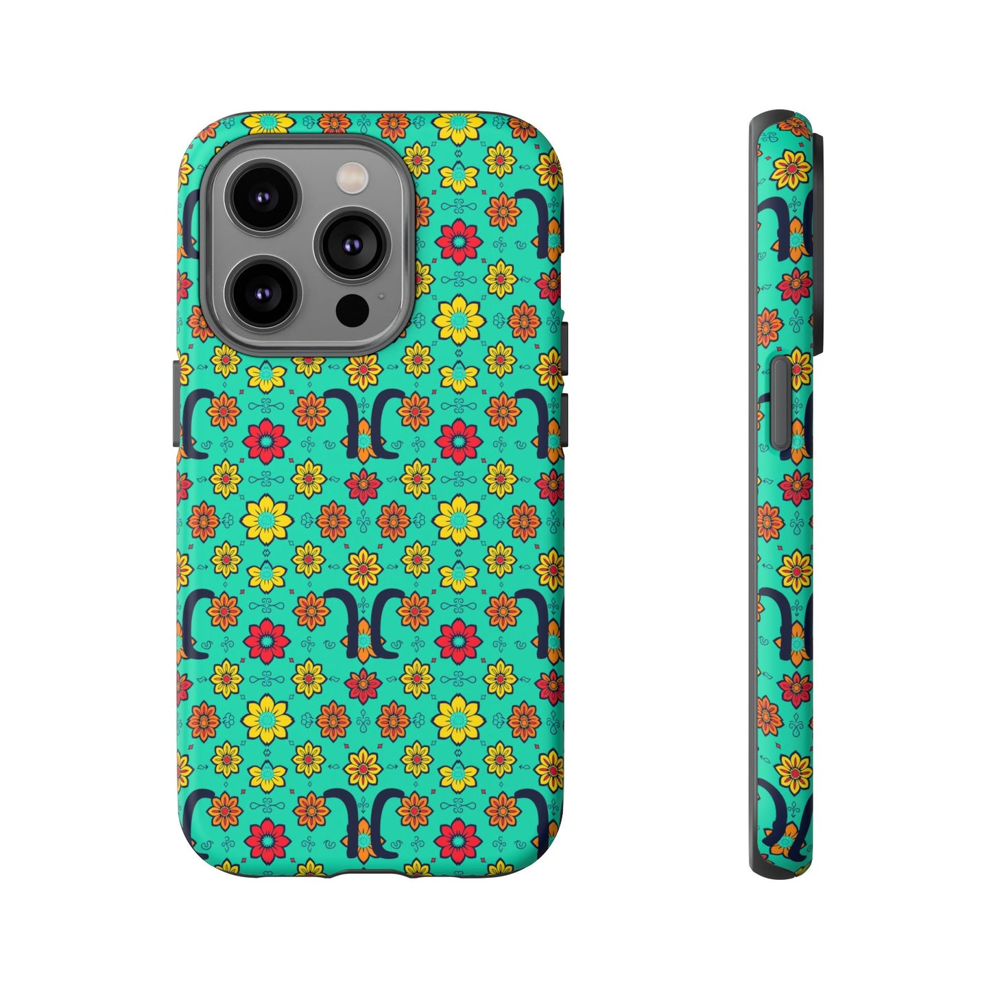 Tough Cases, Aquarius, Zodiac v2, Flower Pattern