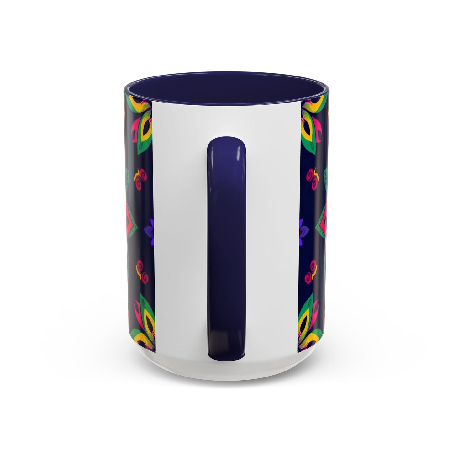 Accent Coffee Mug, Scorpio, Zodiac v4. Flower Pattern, (11, 15oz)