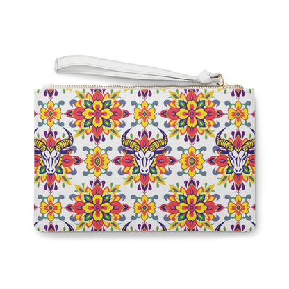 Clutch Bag, Taurus, Zodiac, Flower Pattern