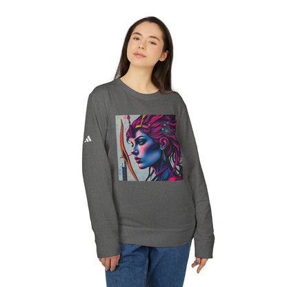 Adidas, Unisex Fleece Crewneck Sweatshirt, Sagittarius, Pop Art v1, Zodiac