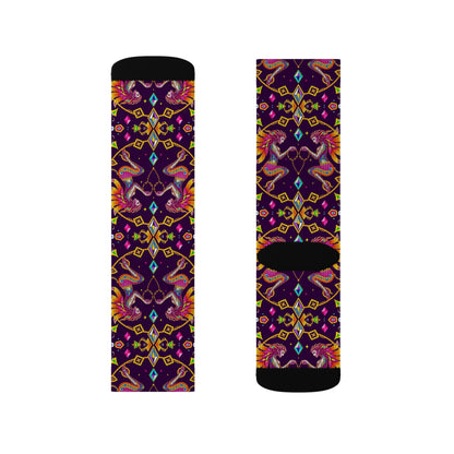 Sublimation Socks, Gemini, Zodiac v2, Jewel Pattern