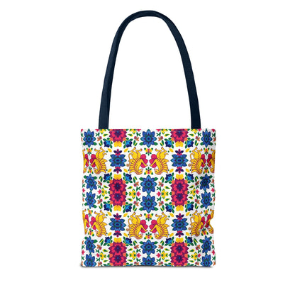 Tote Bag (AOP), Gemini, Zodiac, Flower Pattern