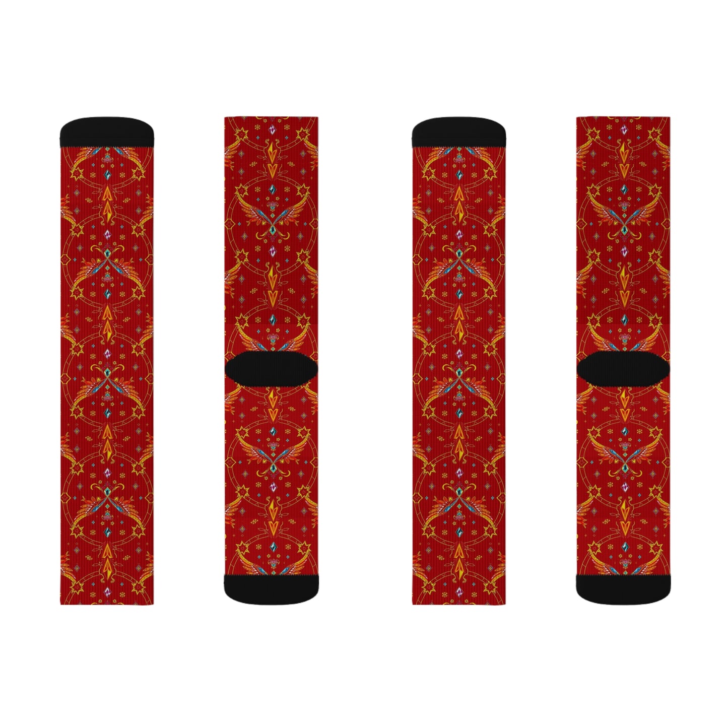 Sublimation Socks, Sagittarius, Zodiac v1, Jewel Pattern