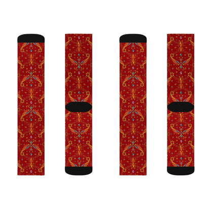 Sublimation Socks, Sagittarius, Zodiac v1, Jewel Pattern