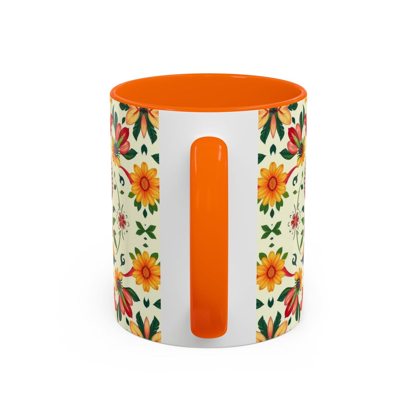 Accent Coffee Mug, Aries, Zodiac, Flower Pattern, (11, 15oz)