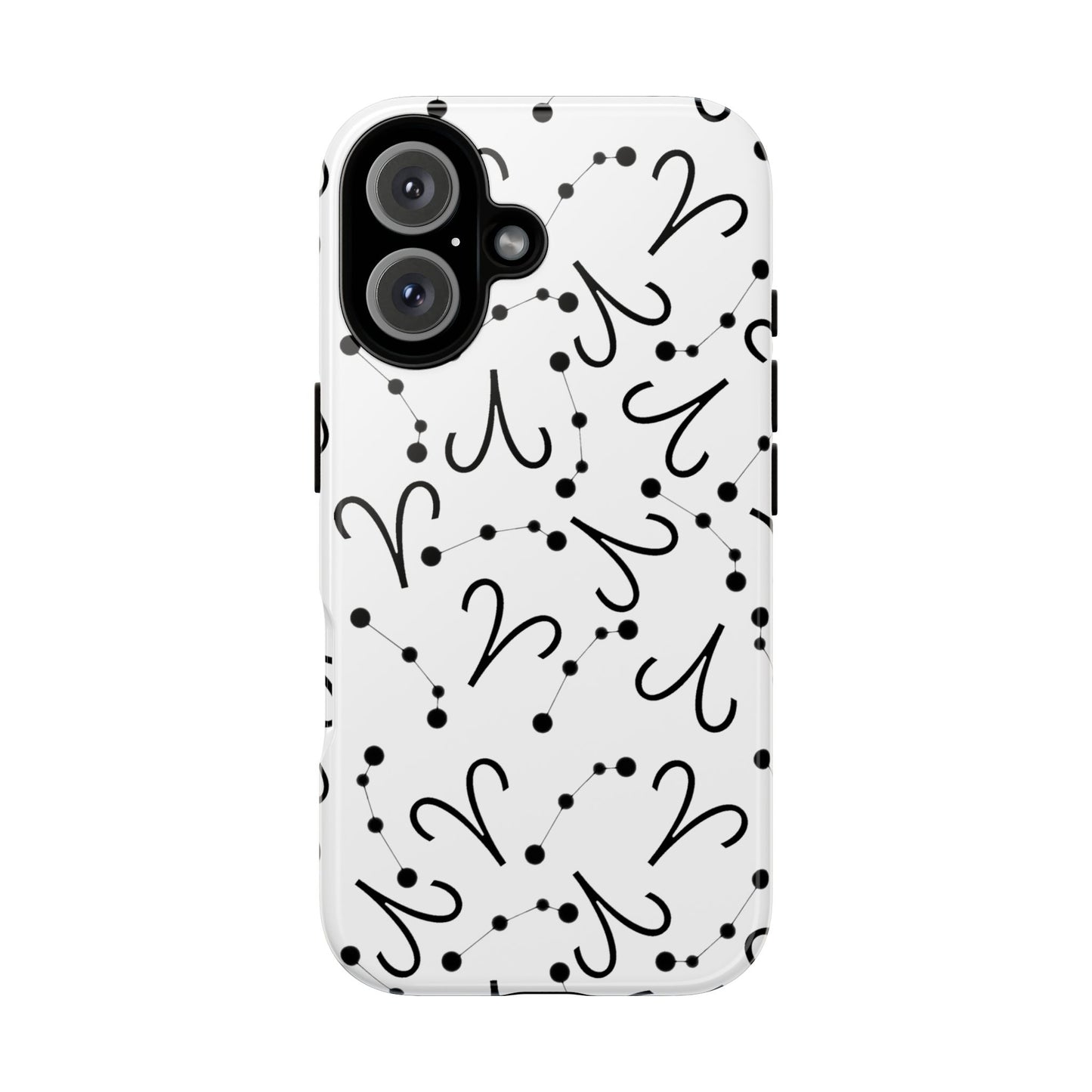 Tough Cases with the Aries Zodiac sign for iPhone, Samsung Galaxy, and Google Pixel devices