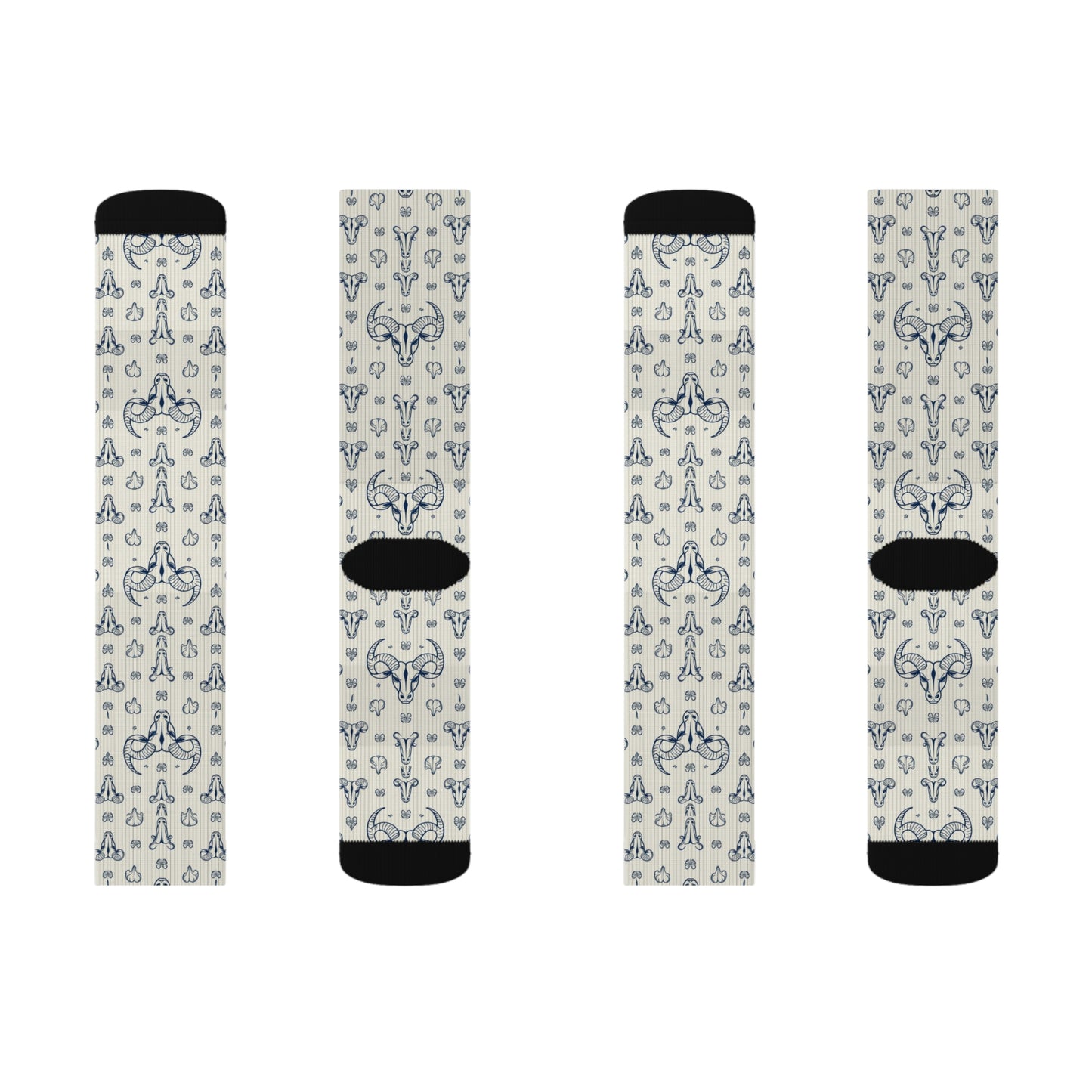 Sublimation Socks, Taurus, Zodiac v1, Pattern