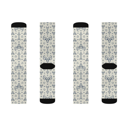 Sublimation Socks, Taurus, Zodiac v1, Pattern
