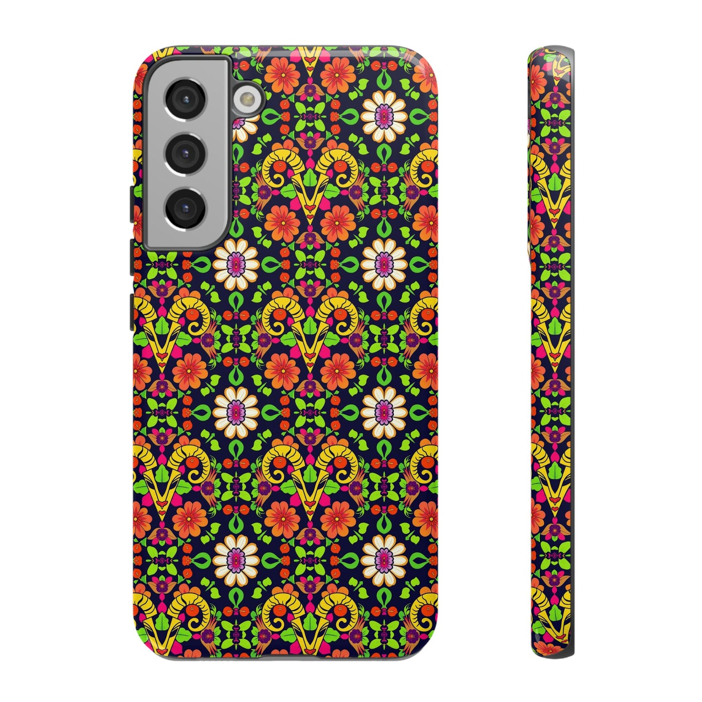 Tough Cases, Aries, Zodiac v4, Flower Pattern