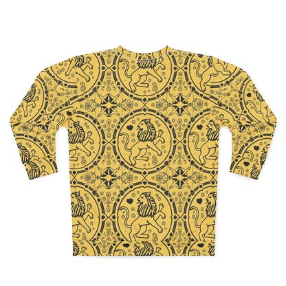 Unisex Sweatshirt, Zodiac Design, Pattern v1, Leo, AOP