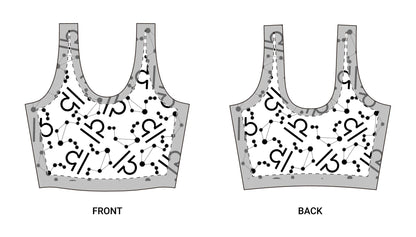 Polyester Sports Bra Libra Zodiac Sign (AOP)
