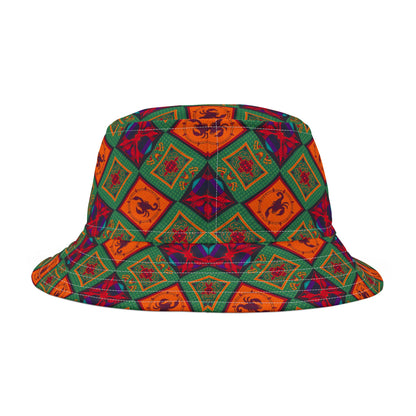 Bucket Hat, (AOP), Scorpio, Zodiac, Shape Pattern