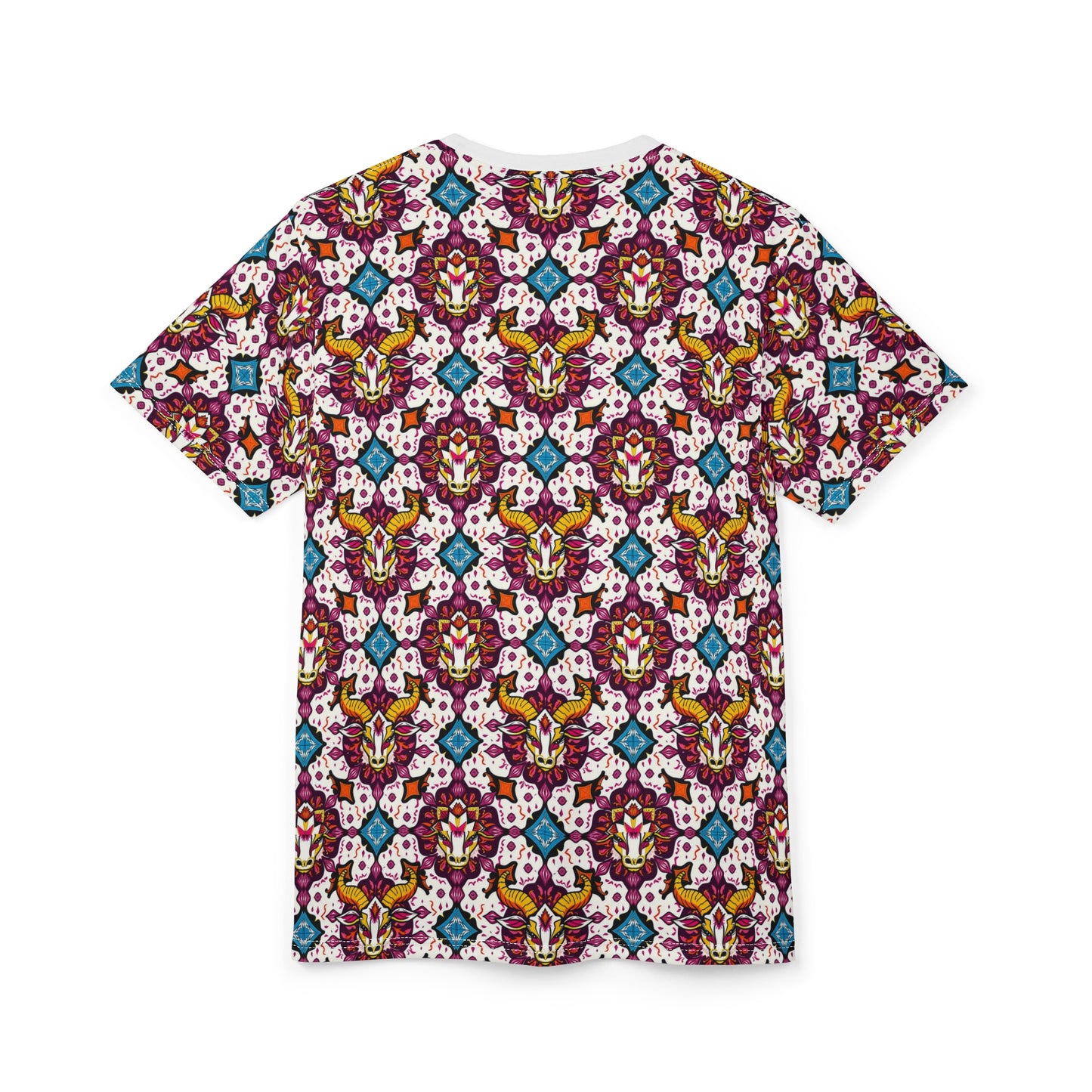 Unisex Cut & Sew T-Shirt, (AOP), Taurus, Zodiac v1, Jewels Pattern